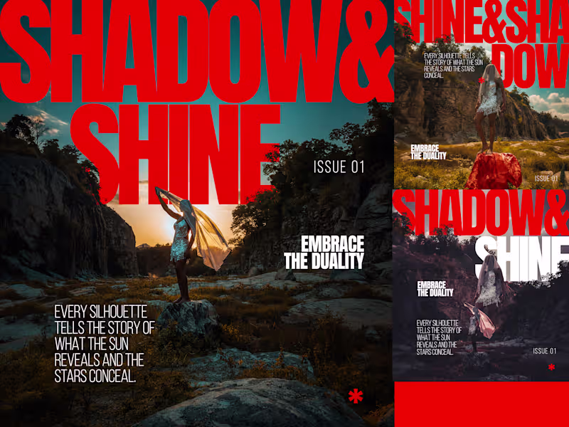 Cover image for Explore Duality in Design: Shine & Shadow – Issue 01 Covers