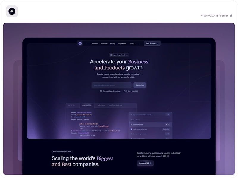 Cover image for ✧ Ozone AI (Framer Template)