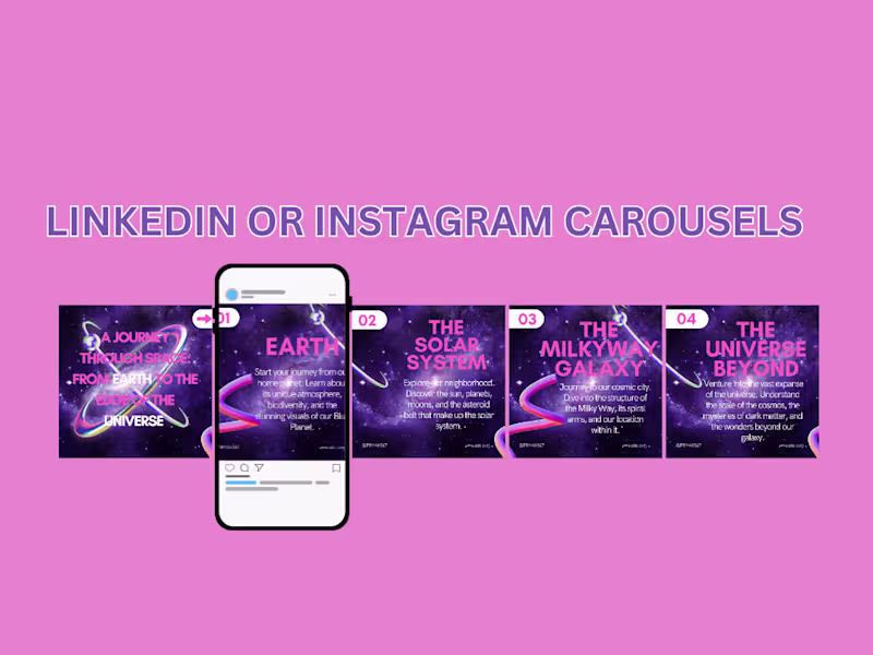 Cover image for I Design Carousels for Instagram or LinkedIn on Canva