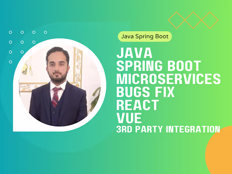 Cover image for I will develop complete web app in java, Spring boot, react