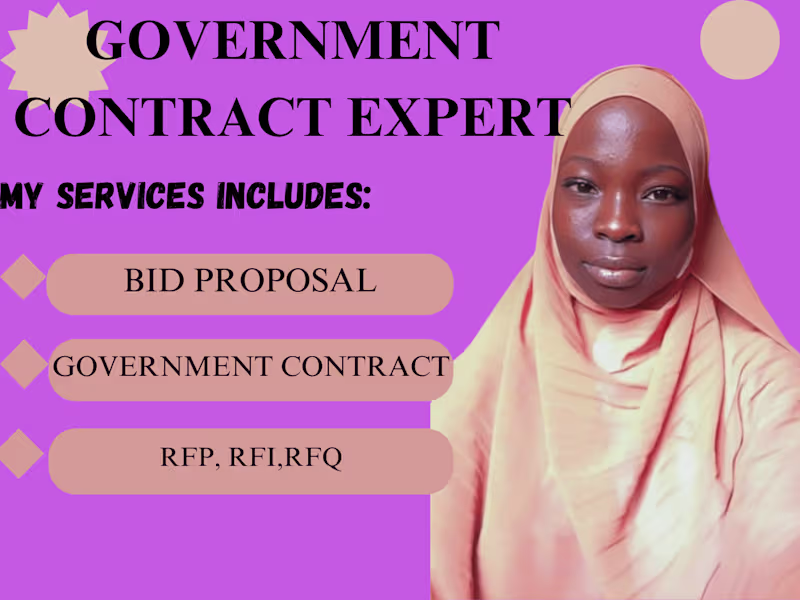 Cover image for I will research, write winning government contract, bid proposal