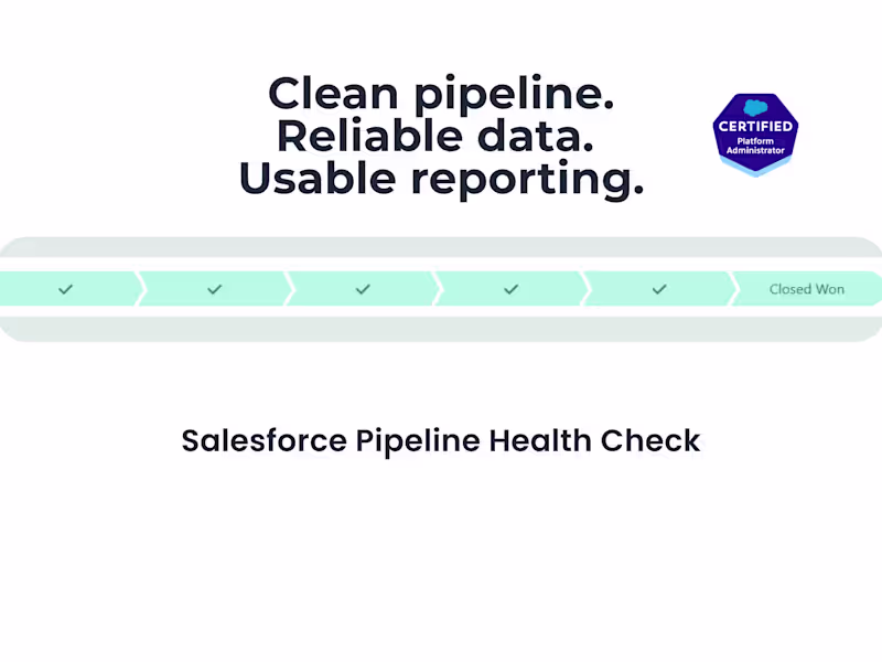 Cover image for Salesforce Pipeline Health Check (Audit + Recommendations)