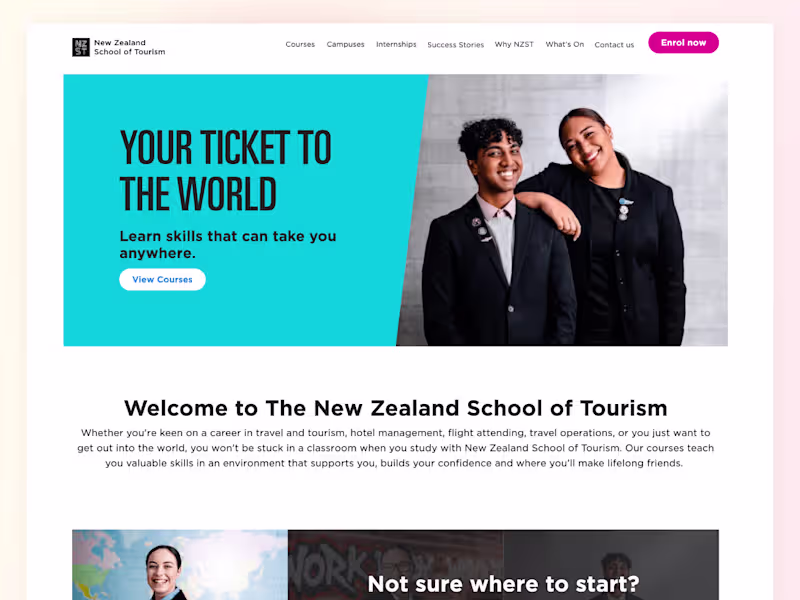 Cover image for New Zealand School of Tourism