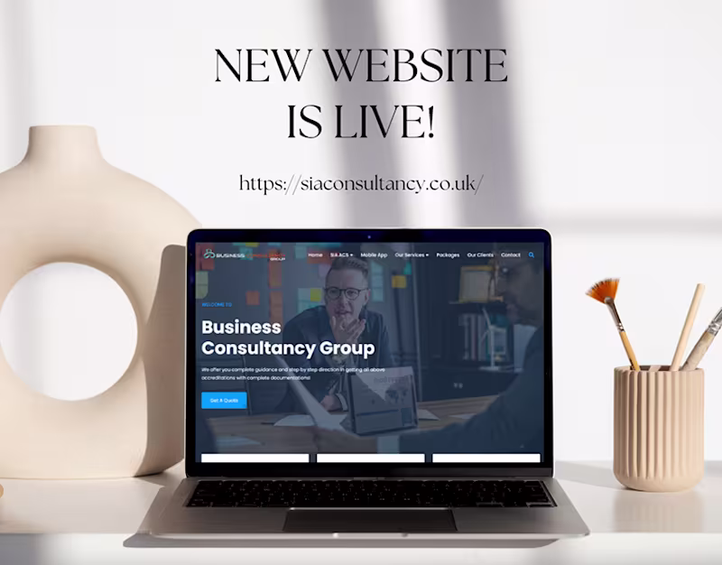 Cover image for Business website designed for UK company