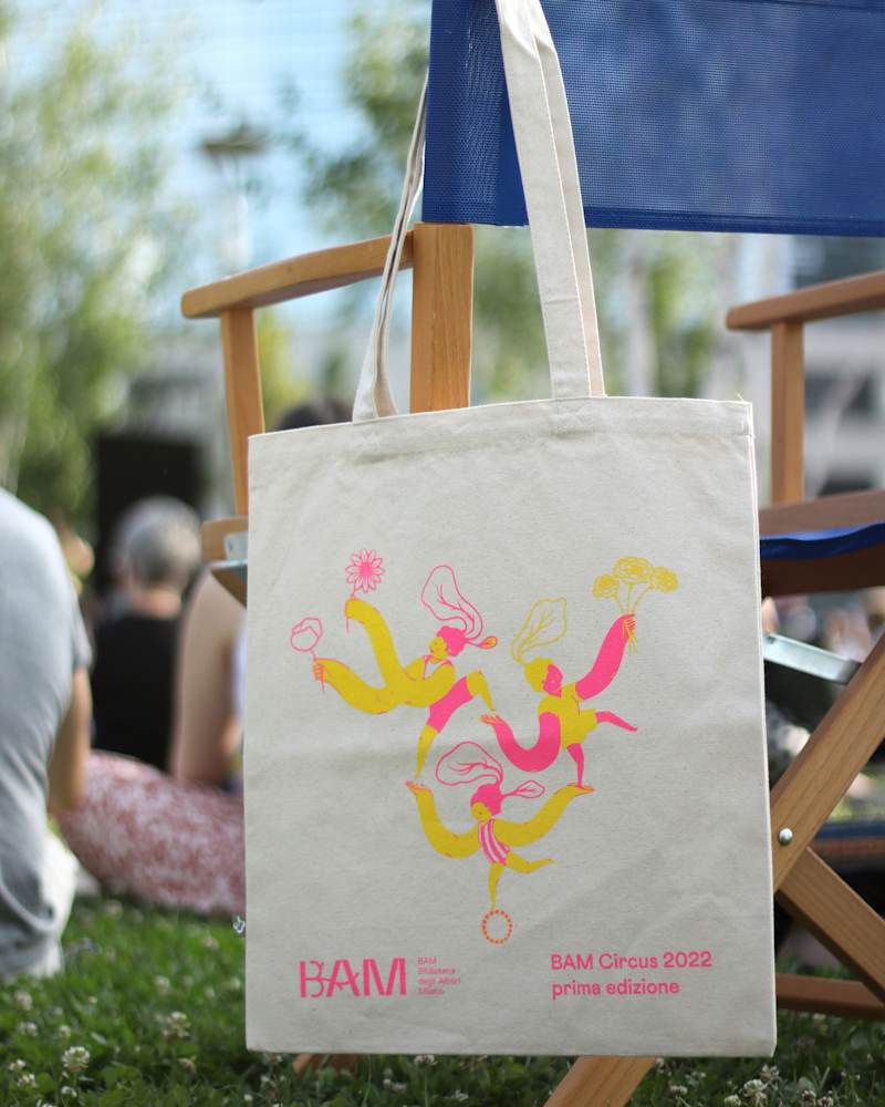 Cover image for Floral acrobats shopper bag x BAM/Biblioteca degli Alberi, Milan