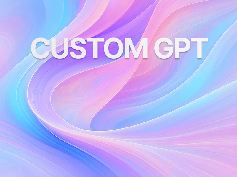 Cover image for Custom GPT trained to match your voice, workflow, and goals.