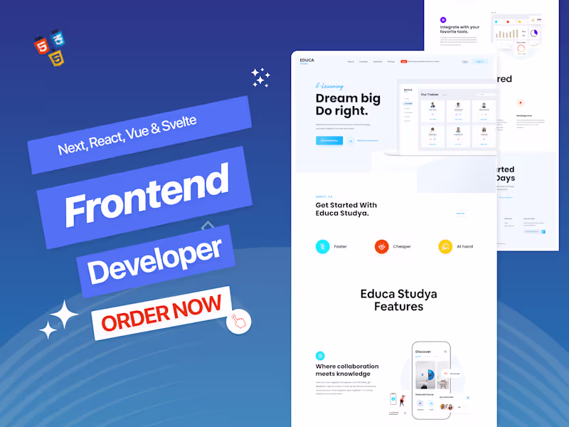 Cover image for  Frontend Developer for website development with ReactJS, NextJS