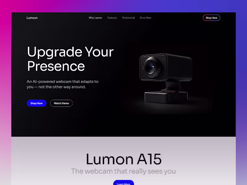 Cover image for Lumon AI Webcam Design Project
