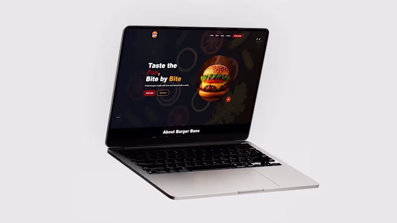 Cover image for BurgerBuns Website - Landing page