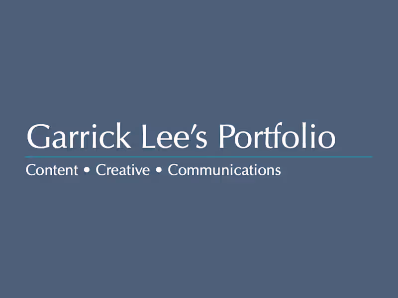 Cover image for View Garrick's Portfolio
