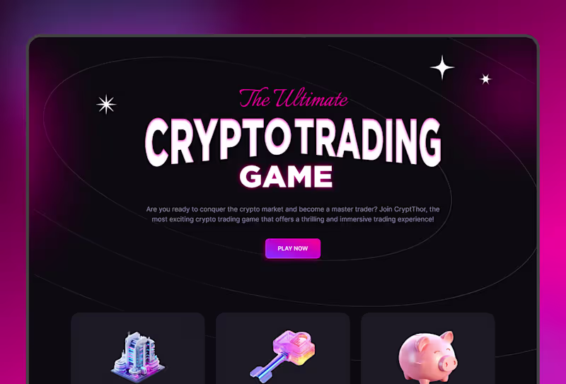 Cover image for CrypThor - Website Blockchain Game :: Behance