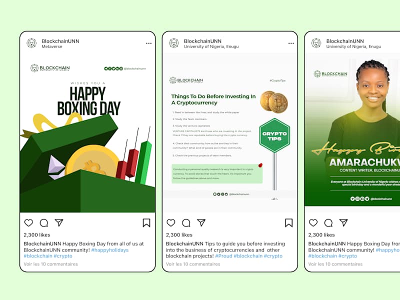 Cover image for Social Media Post Designs - BLOCKCHAINUNN