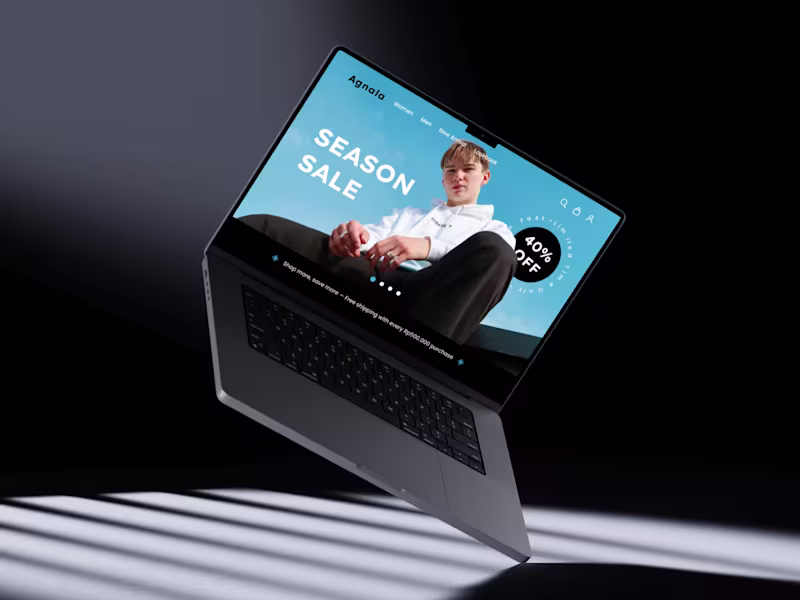 Cover image for Modern Online Store Design for Agnala Fashion