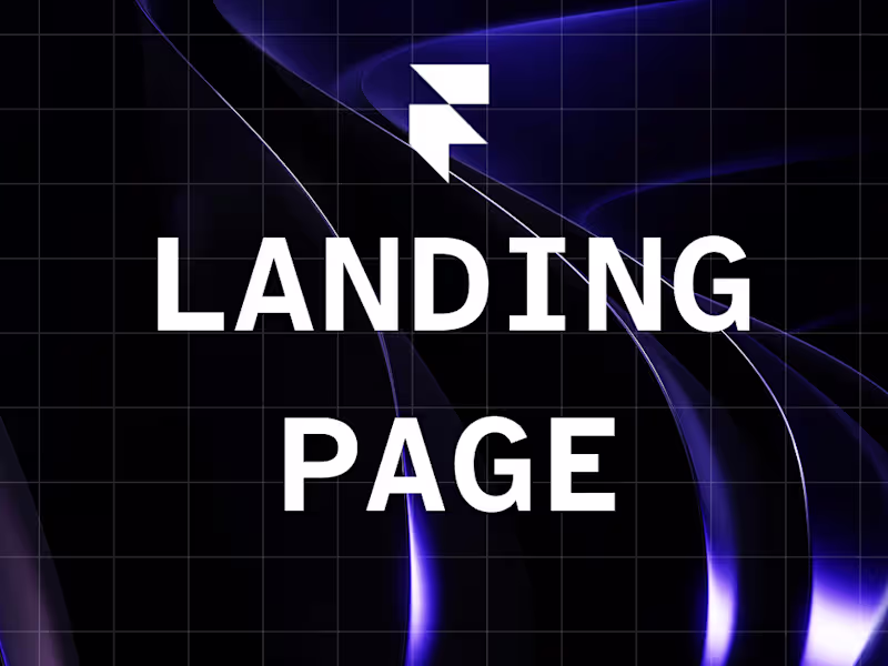Cover image for Framer (No-Code) Landing Page