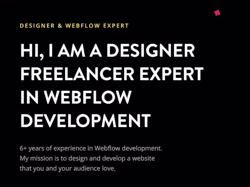 Cover image for Webflow landing page design