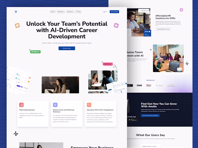 Cover image for Beautiful, Unique and Modern Website and Landing page design