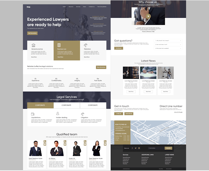 Cover image for Legal Services Website design