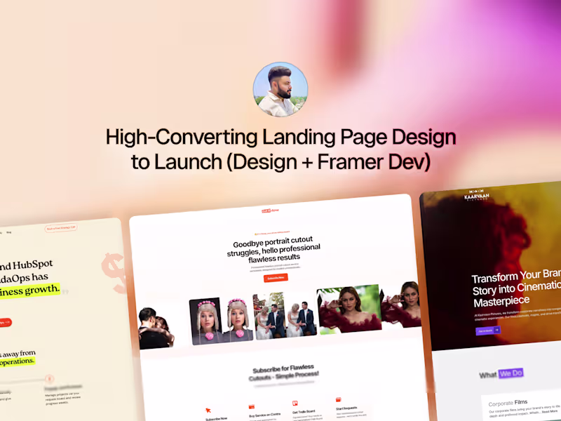 Cover image for High-Converting Landing Page Design + Framer Development