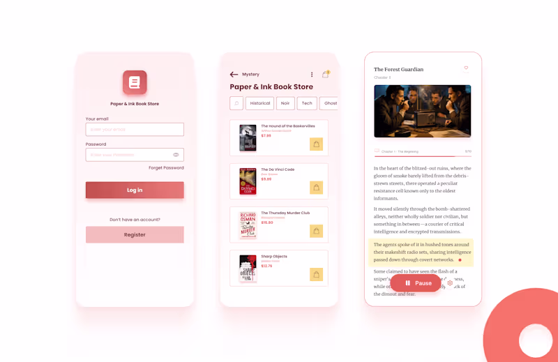 Cover image for Mobile app design and prototype in Figma