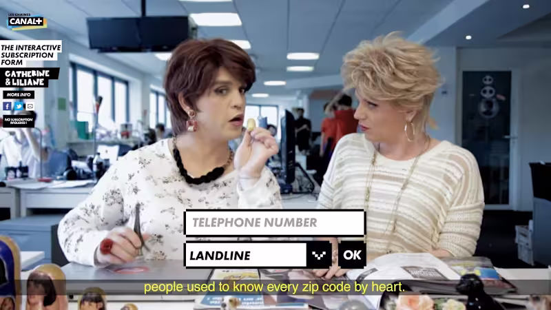 Cover image for CANAL+ - Catherine & Liliane : The interactive form on Vimeo