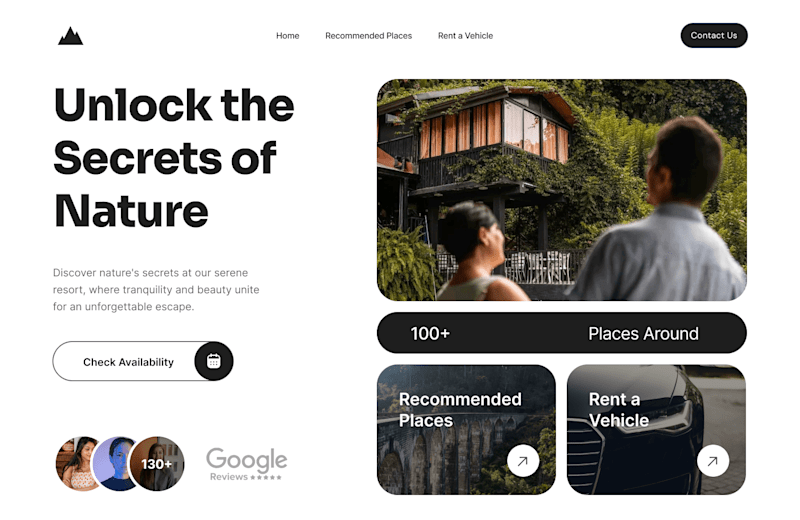 Cover image for Resort Booking Website UI Concept