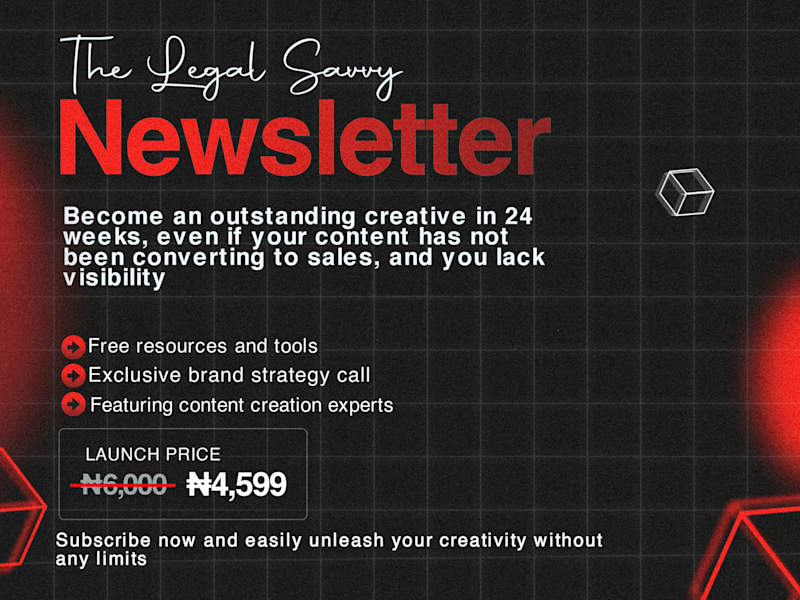 Cover image for THE LEGAL SAVVY NEWSLETTER