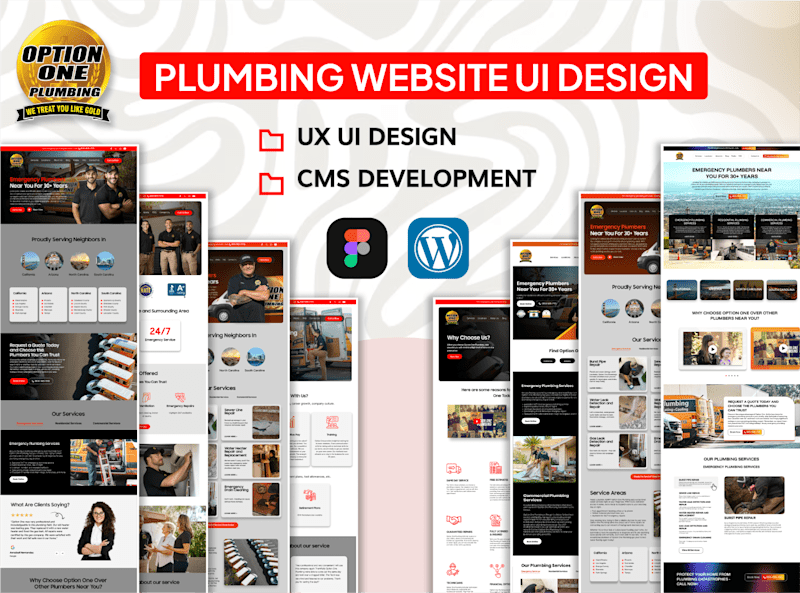 Cover image for Plumbing Website UI/UX Design & WordPress Development