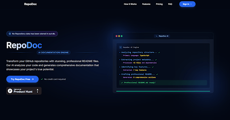 Cover image for RepoDoc — Automated README & Documentation Generator