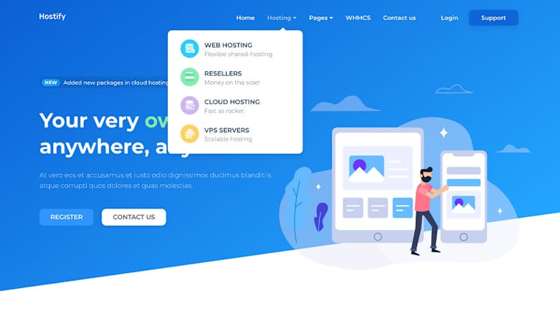Cover image for Hostify — Hosting HTML & WHMCS Template