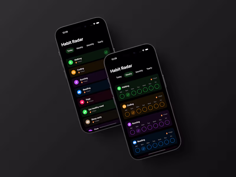 Cover image for Habit Radar: a habit tracking app built with SwiftUI