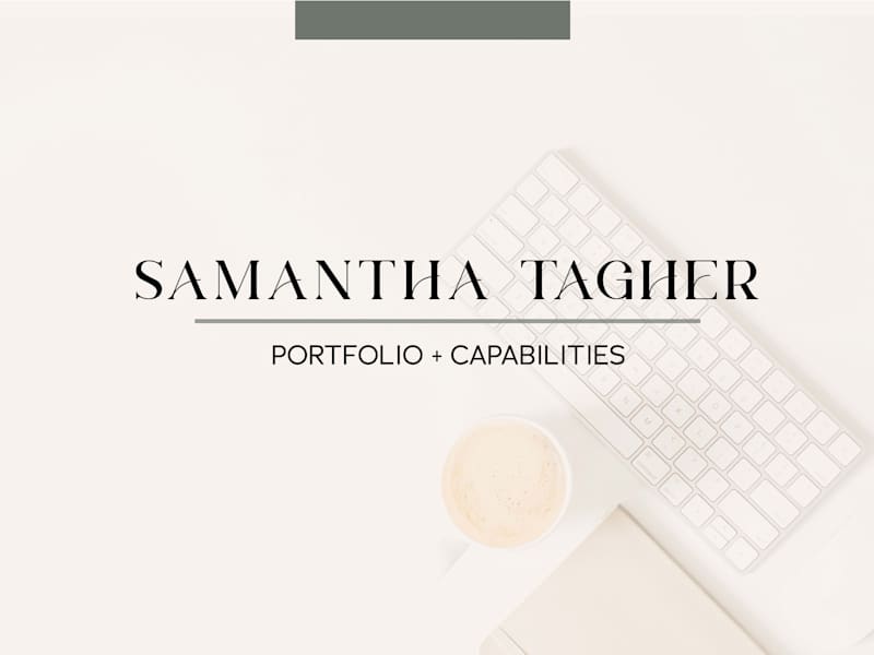 Cover image for Samantha Tagher Graphic Design Portfolio