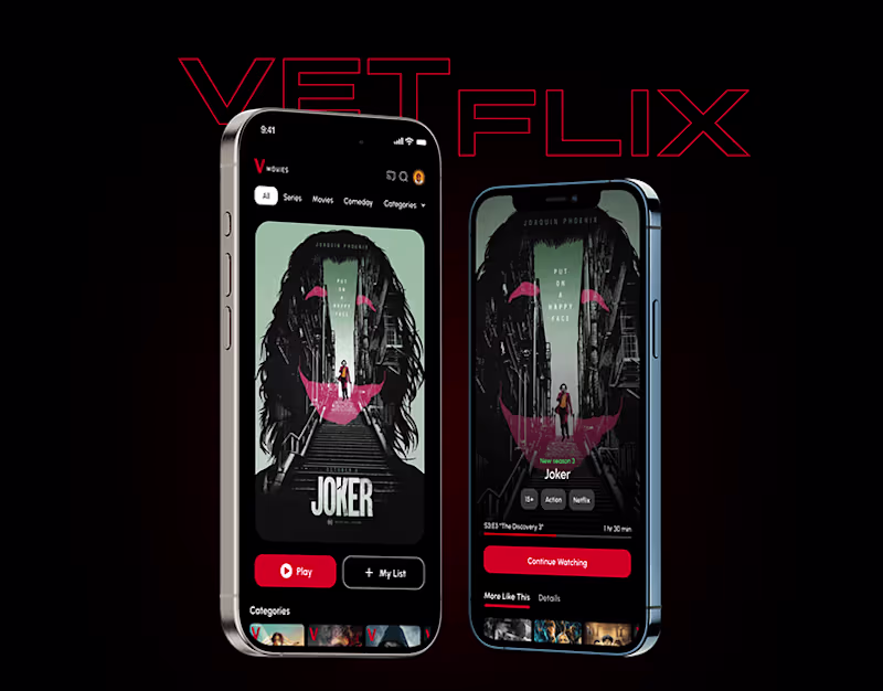 Cover image for Vetflix. Your Entertainment Hub :: Behance