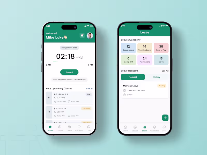 Cover image for Staffy Mobile App Design for College Staff
