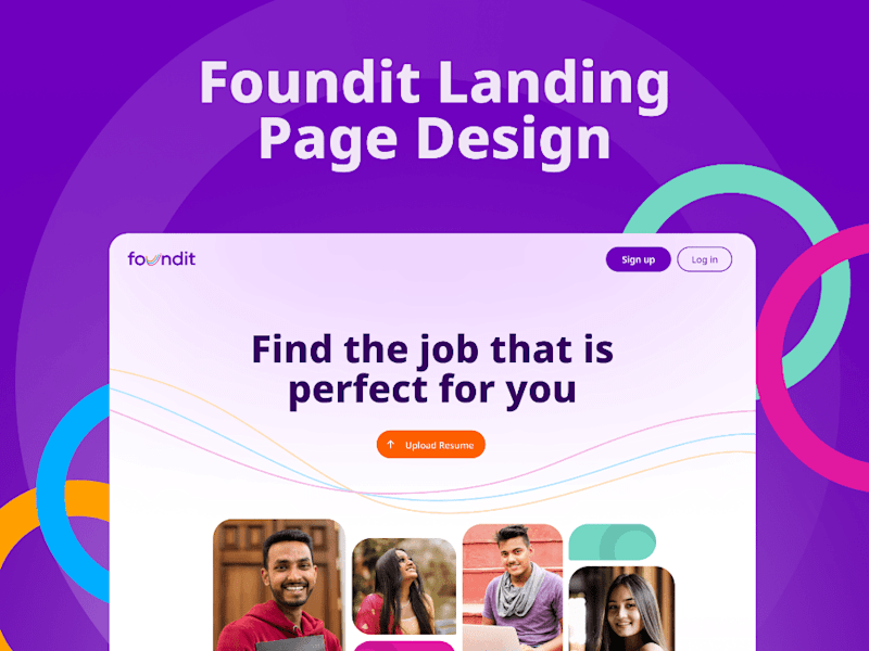 Cover image for Foundit Landing Page Concept | Website Re-design