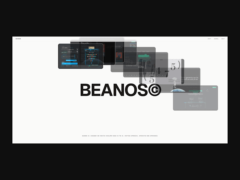 Cover image for beanos.io personal portfolio