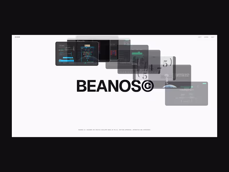Cover image for beanos.io personal portfolio