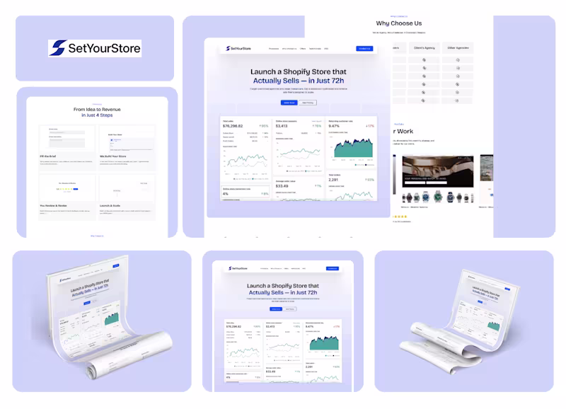 Cover image for Set Your Store Landing Page Design & Development