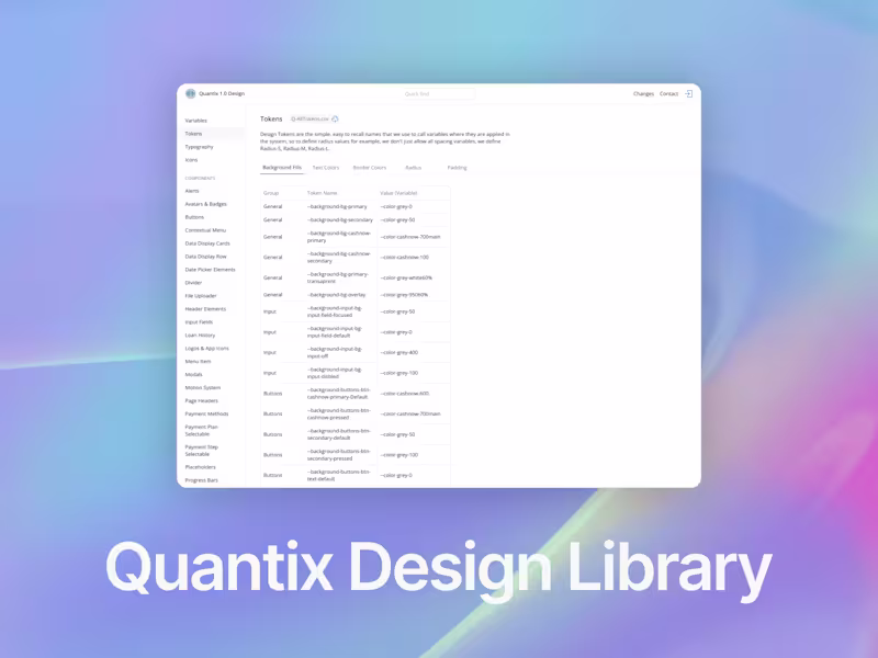 Cover image for Quantix Design System + Documentation Tool