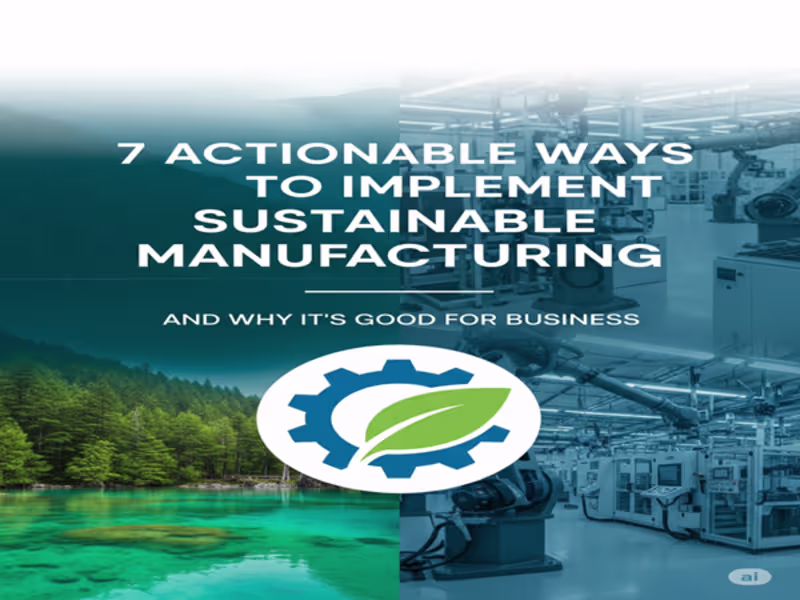 Cover image for Sustainable Manufacturing Strategies Guide
