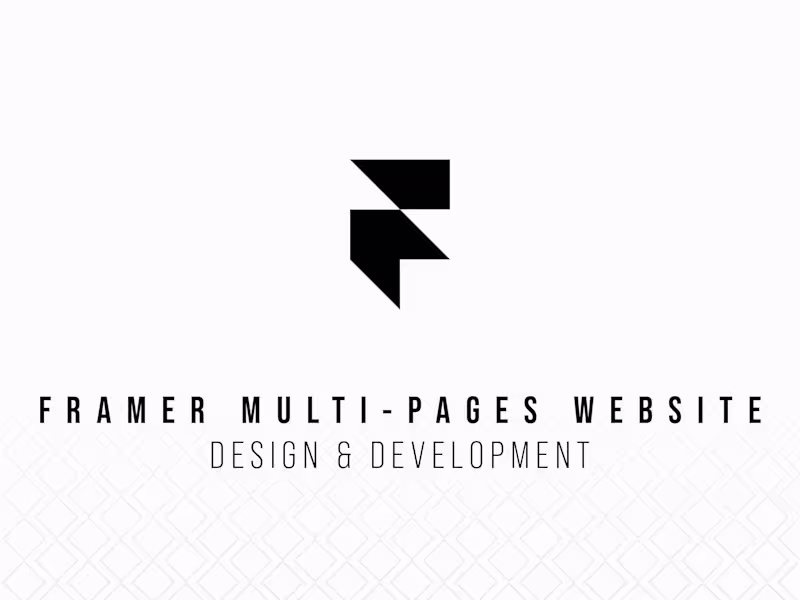 Cover image for Multi-Page Website in Framer - Design & Development