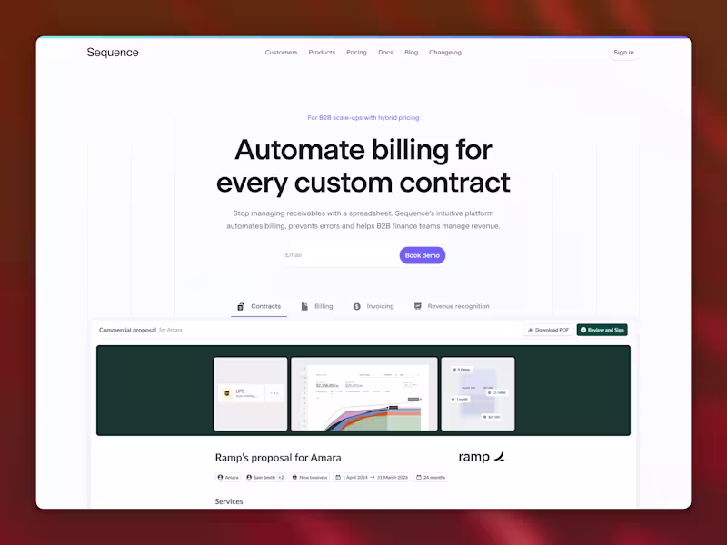 Cover image for Sequence - Landing page