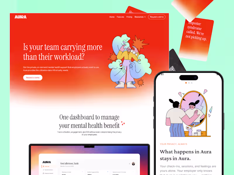 Cover image for AURA | Brand Identity & Framer Web Design