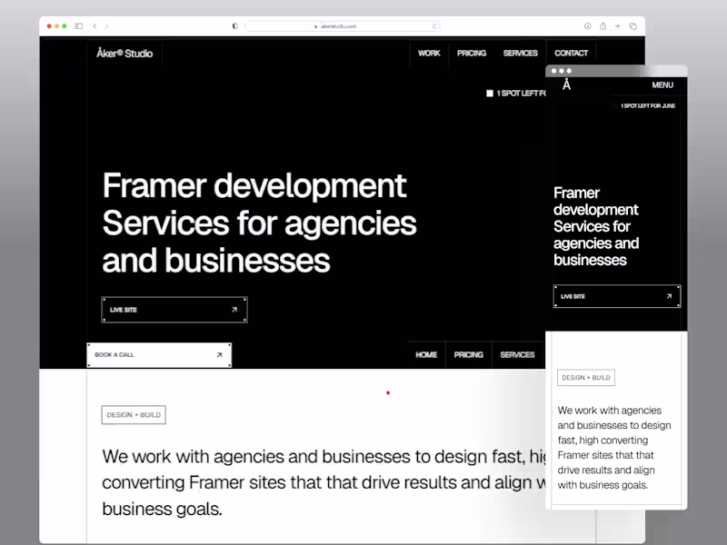Cover image for Aker Framer Template Design and Development