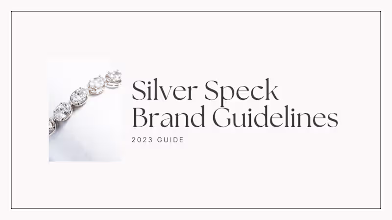 Cover image for Silver Speck Brand Guidelines