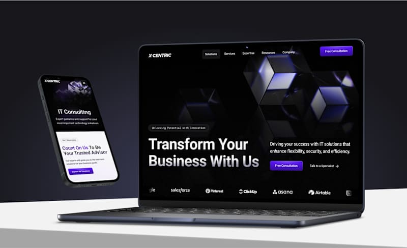 Cover image for X-Centric Website Redesign and Development