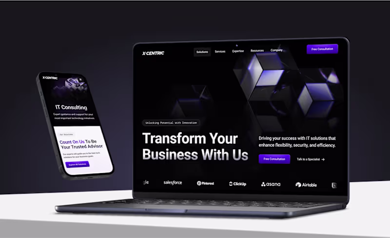 Cover image for X-Centric Website Redesign and Development