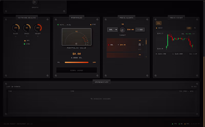 Cover image for Solana Market Instrument is a real-time Solana network analy...