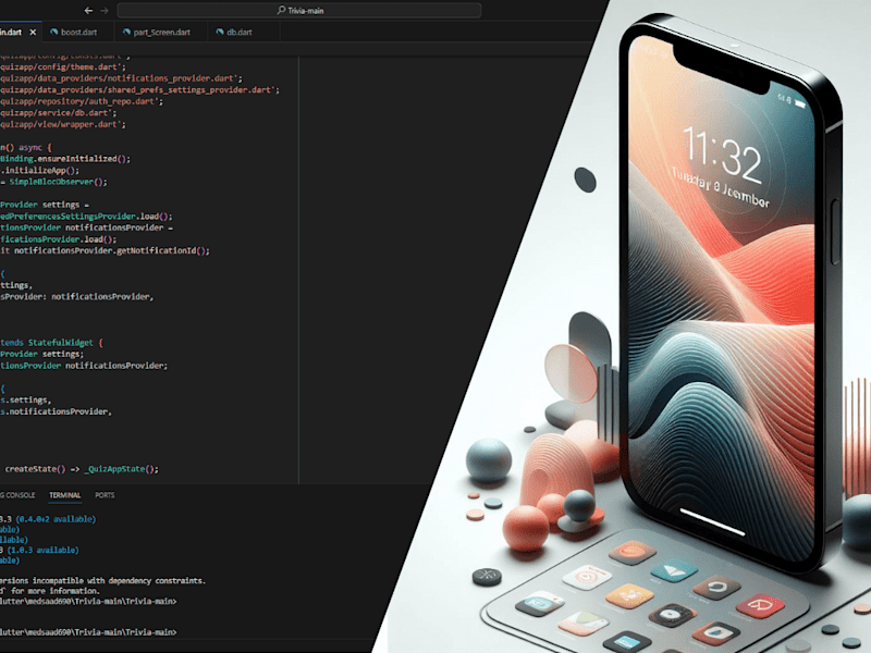 Cover image for I will design and develop stunning flutter apps, front + backend