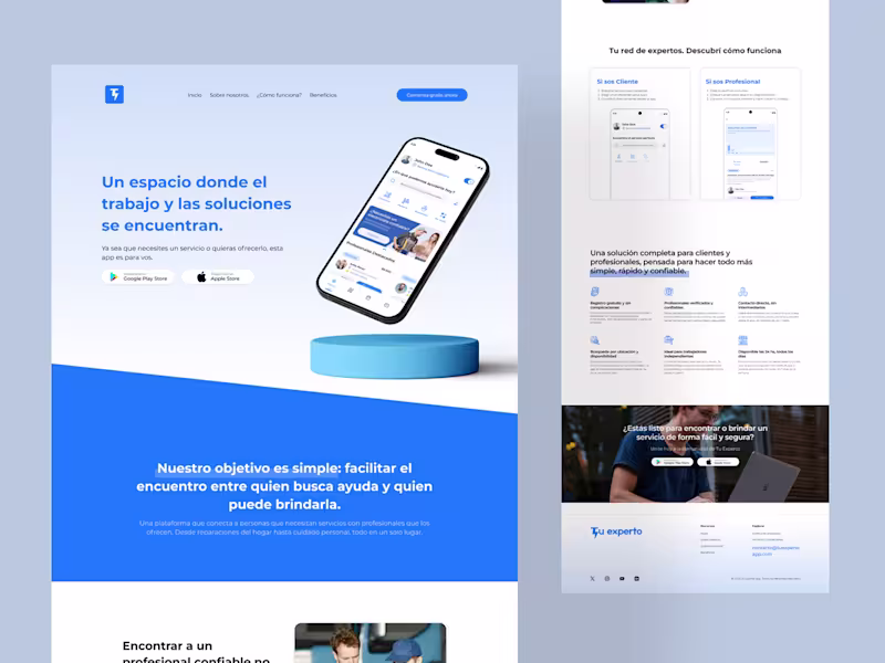Cover image for Mobile App & Landing page - UX/UI Design