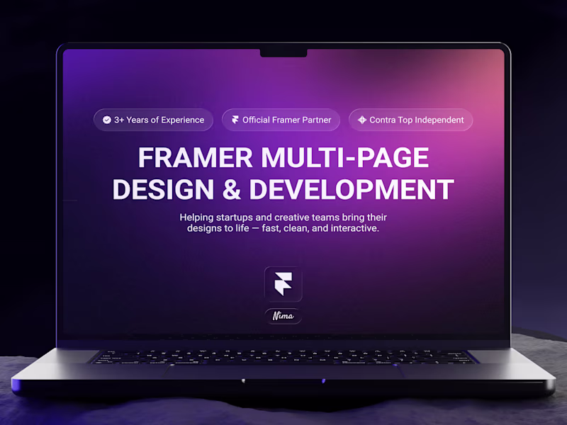 Cover image for Framer • Multi-Page Design & Development